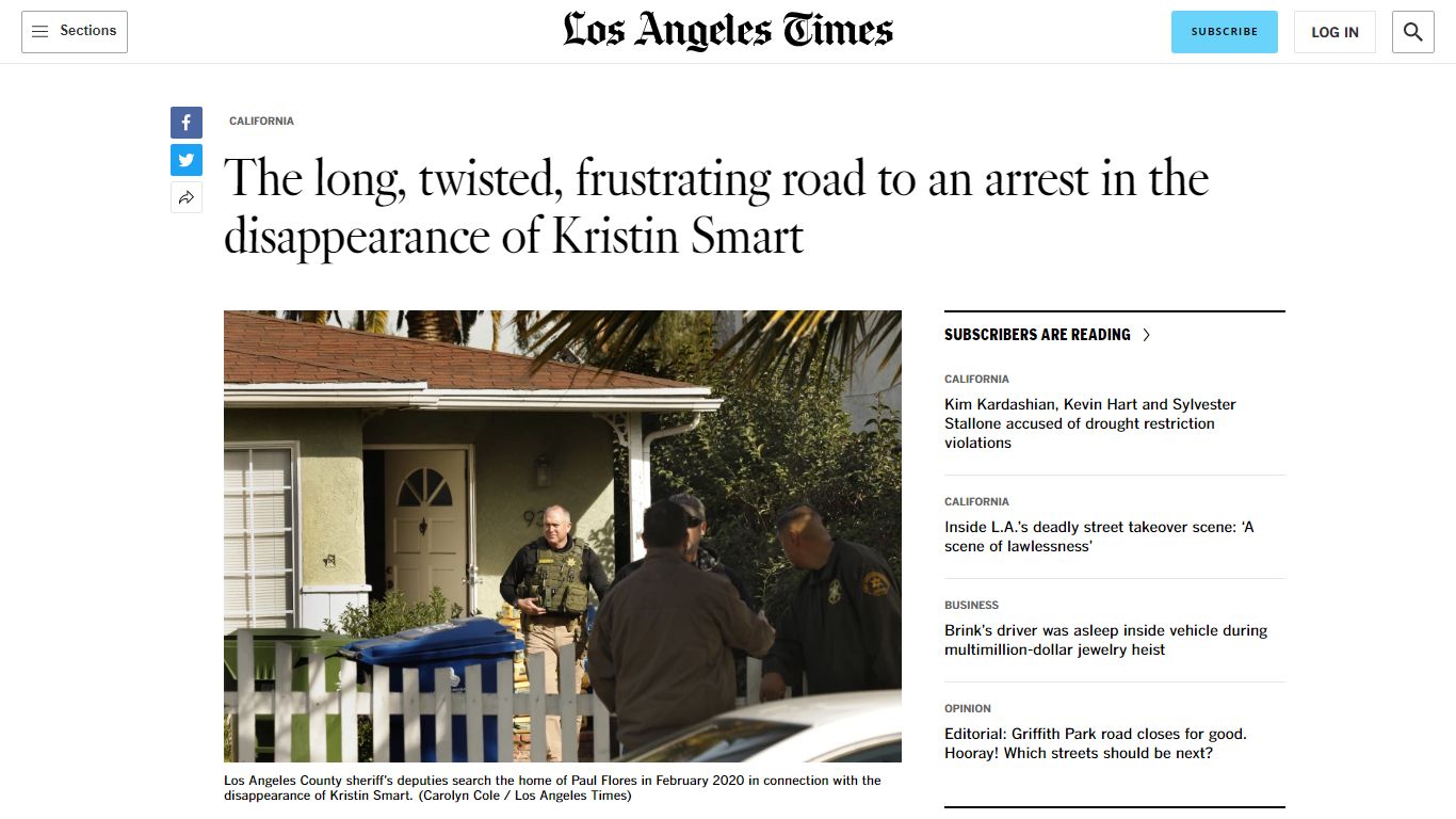 Kristin Smart disappearance timeline: What led to an arrest? - Los ...